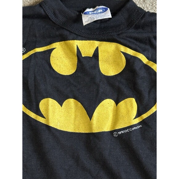 NWT Vintage 1990 Batman Dc Comic Kids T Shirt With Cape Size 5 - Picture 2 of 10